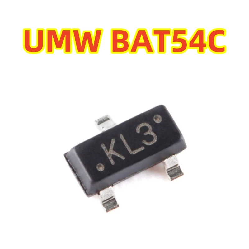 حقيقي UMW BAT54C (الشاشة الحريرية: KL3) SOT-23 30V/200mA SMD شوتكي ديود 100% شريحة جديدة تمامًا