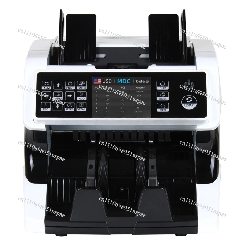 AL-920 Mixed Denomination 2 CIS Authenticating Coin Counting Machine UV/IR/MG/MT counterfeit detection Currency Counter Machine