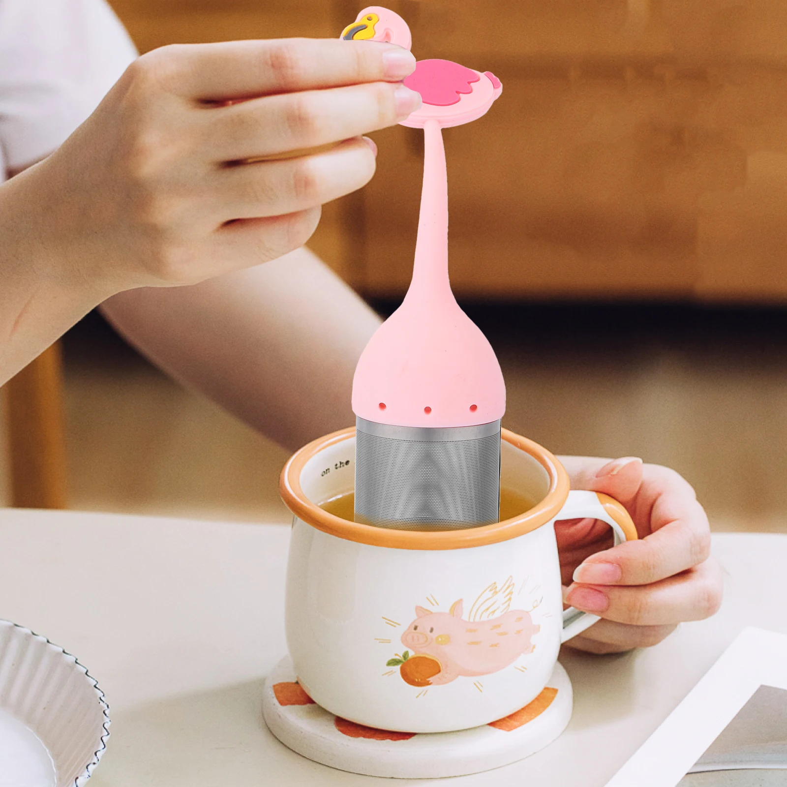 

Creative Stainless Steel Tea Strainer Reusable Tea Infuser Filter For Loose Leaf Herbs Spices Easy Clean Practical