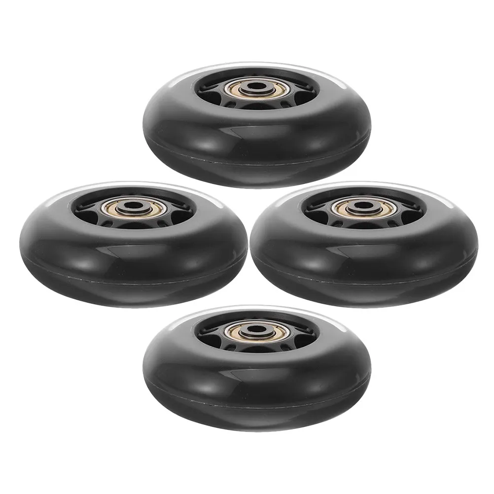 

4Pcs Silent Furniture PU Wheels Transparent 2.5 Inch Replacement for Roller Skates Luggage Scooter Multipurpose Smooth