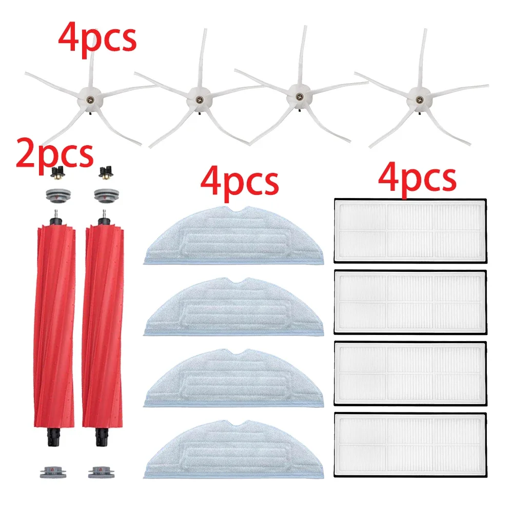 Accesorios de repuesto para aspiradora Xiaomi Roborock S7, S70, S75, S7Max, S7MaxV, T7s, trapo, filtro Hepa, cepillo lateral principal