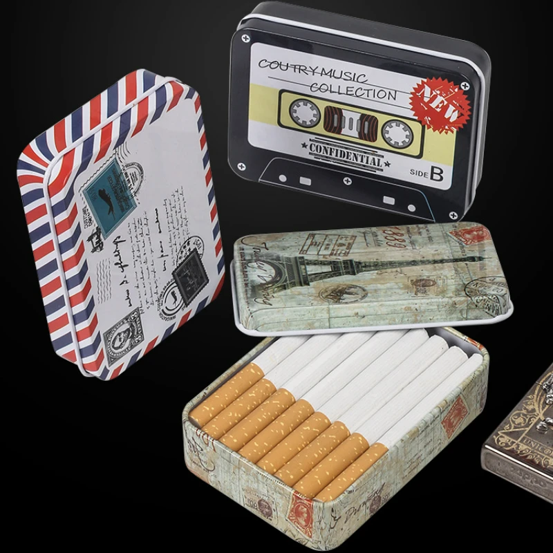 Cigarette Case Herb Tobacco Rolling Paper Box Sealed Herb Tobacco Case Box Cover Cigarette Rolling Paper Storage Box Case