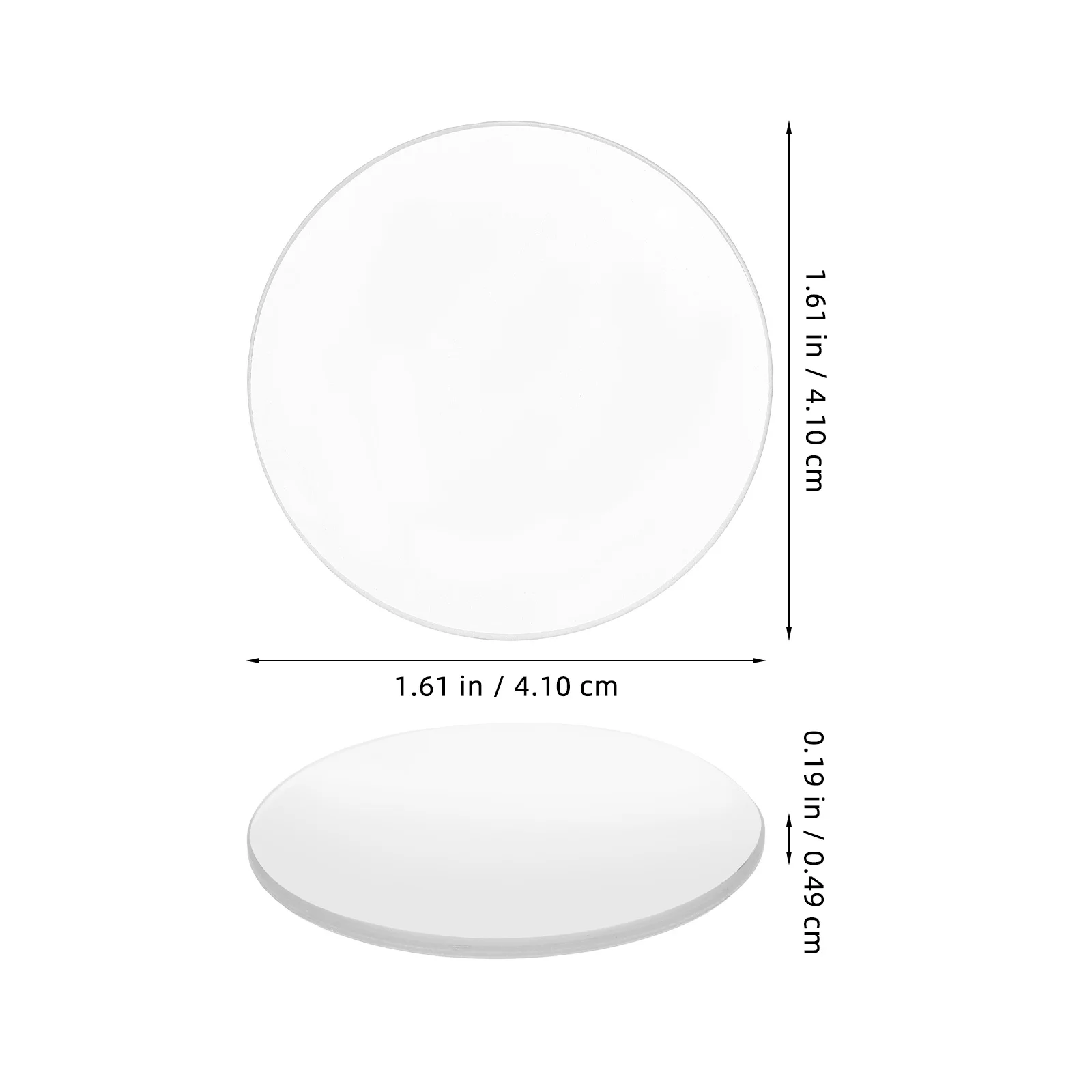 10Pcs Magnifying Acrylic Lens Double Convex Optical Lens Clear Magnifier Replacement for Reading Craft Science Teaching Aid