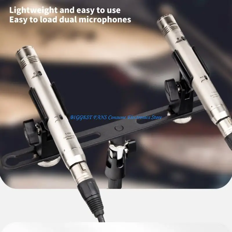 

Adjustable Mic Stand Double Stereo Systems for Studio Devices 5/8 Screw