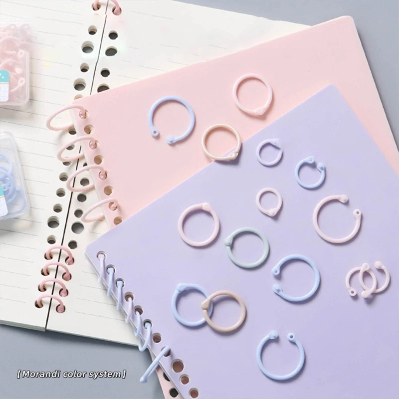 12-Count/20-Count Loose Leaf Binder Ringen Met Case Flexibele Plastic Binder Ring Boek Ringen Voor losbladige Refill Papers