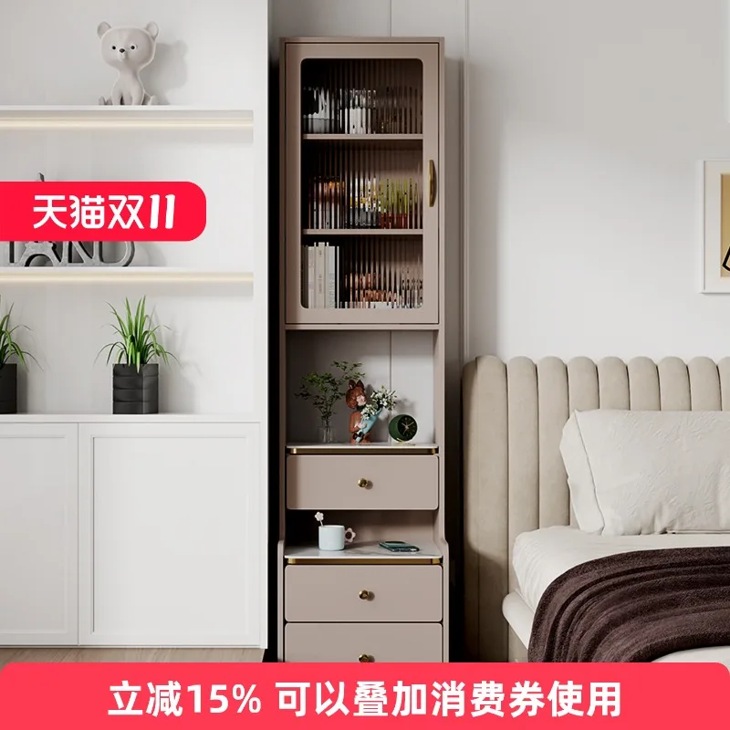 

Bedside table household bedroom light luxury high sense simple modern small creative Internet celebrity bookcase 2025 new