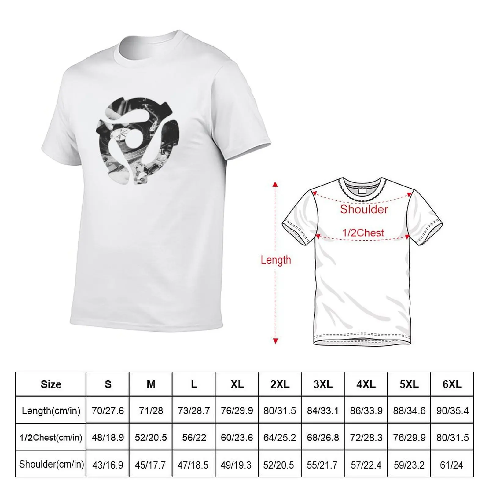 45 RPM Adapter Scratch DJ Design T-Shirt man t shirt graphic man tshirt T-Shirt