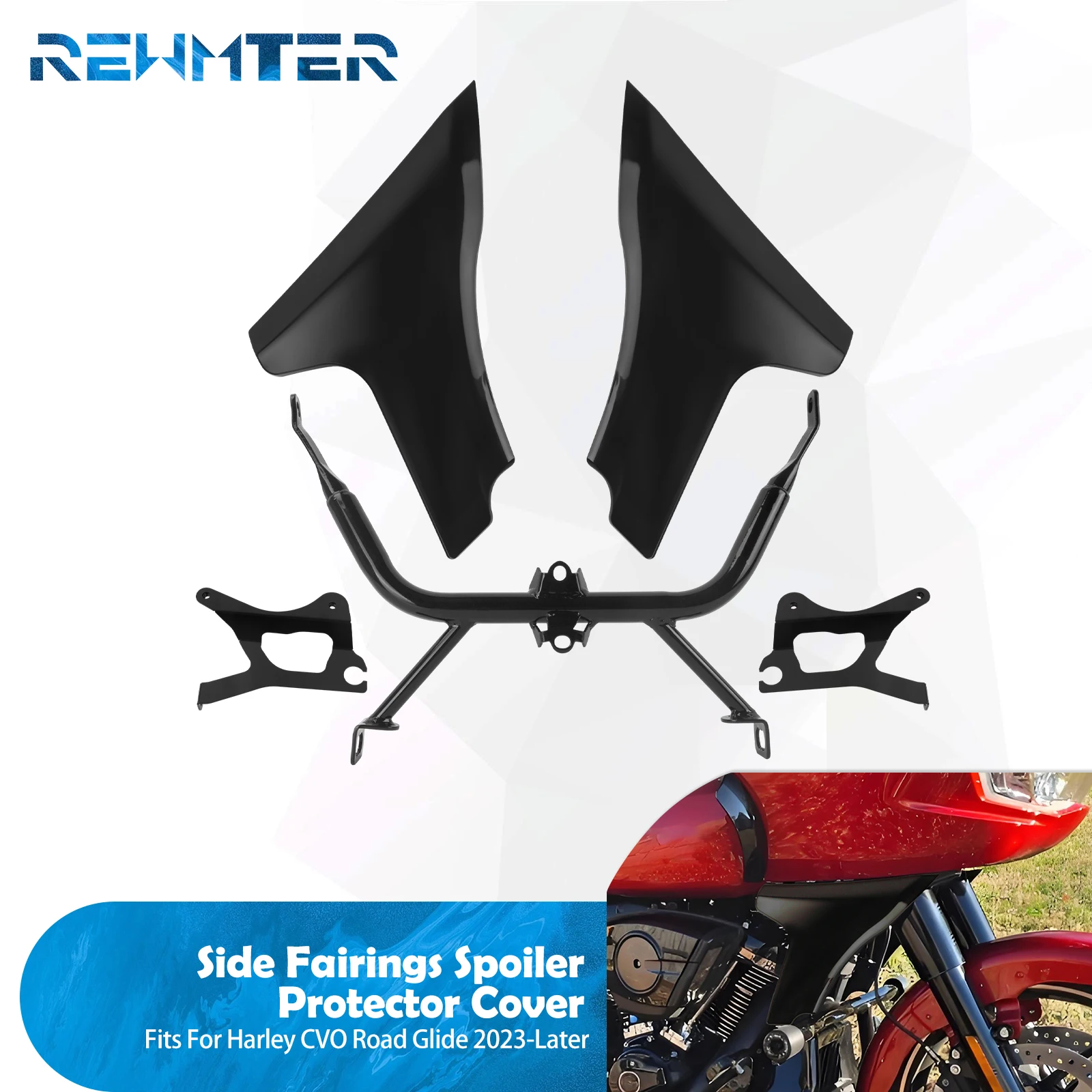 

Motorcycle Side Fairing Panel Support Bracket Protector Cover For Harley Touring CVO Road Glide FLTRXSE 23-Up FLTRXSTSE 24-25