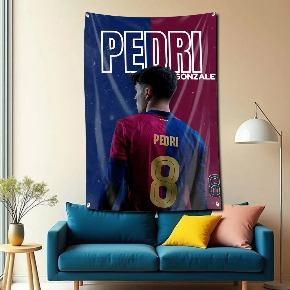 Golden Boy P-Pedri g-gonzalez Flag Tapestry Banner for Bedroom Living Room Outdoor Camping Custom Supported