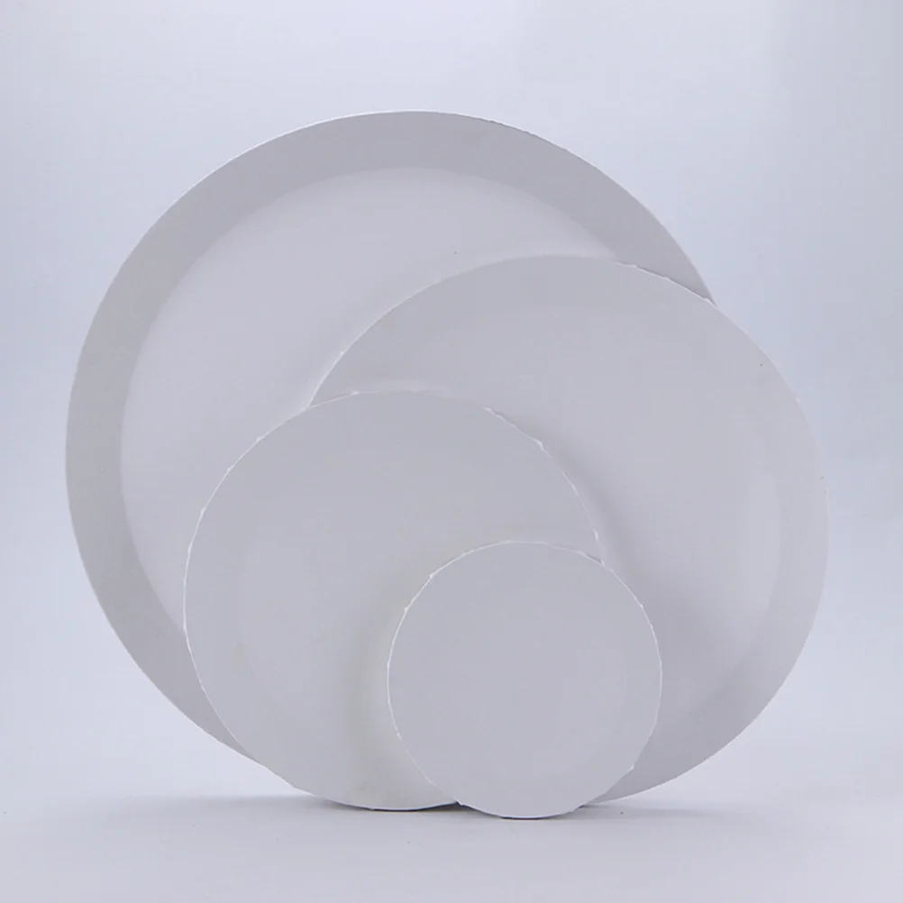 

30cm Round Cotton Canvas Panel Thick Stretched Wood Frame for Oil Acrylic Gouache Painting DIY Painting Canvas