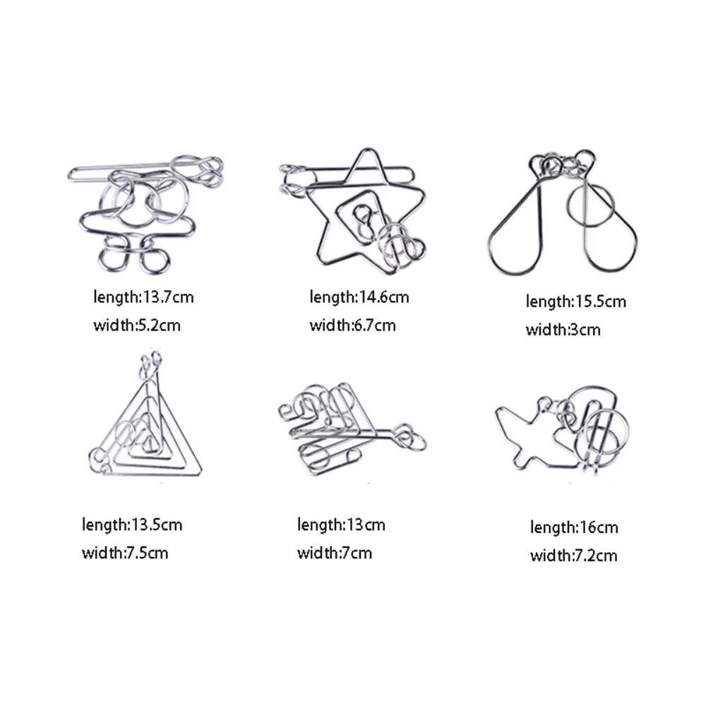 Kong Ming Lock Buckle Interlock Toys 3d Puzzle Wire Developmental Toys Brain Teaser Puzzles Interactive Games 3D Metal Puzzle