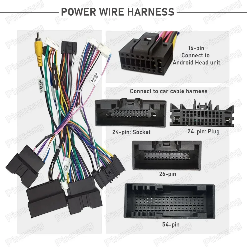 

For Ford Mustang Edge Auto stereo Radio Cable CAN Bus adapter Android Head Unit Power Wire Harness Plug Socket Connector FDC17