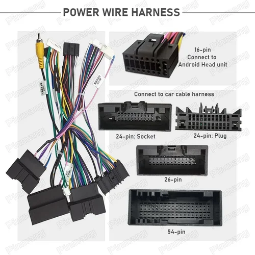 Para Ford Mustang Edge Cable de Radio estéreo automático adaptador de Bus CAN unidad principal Android arnés de cables de alimentación conector de enchufe FDC17