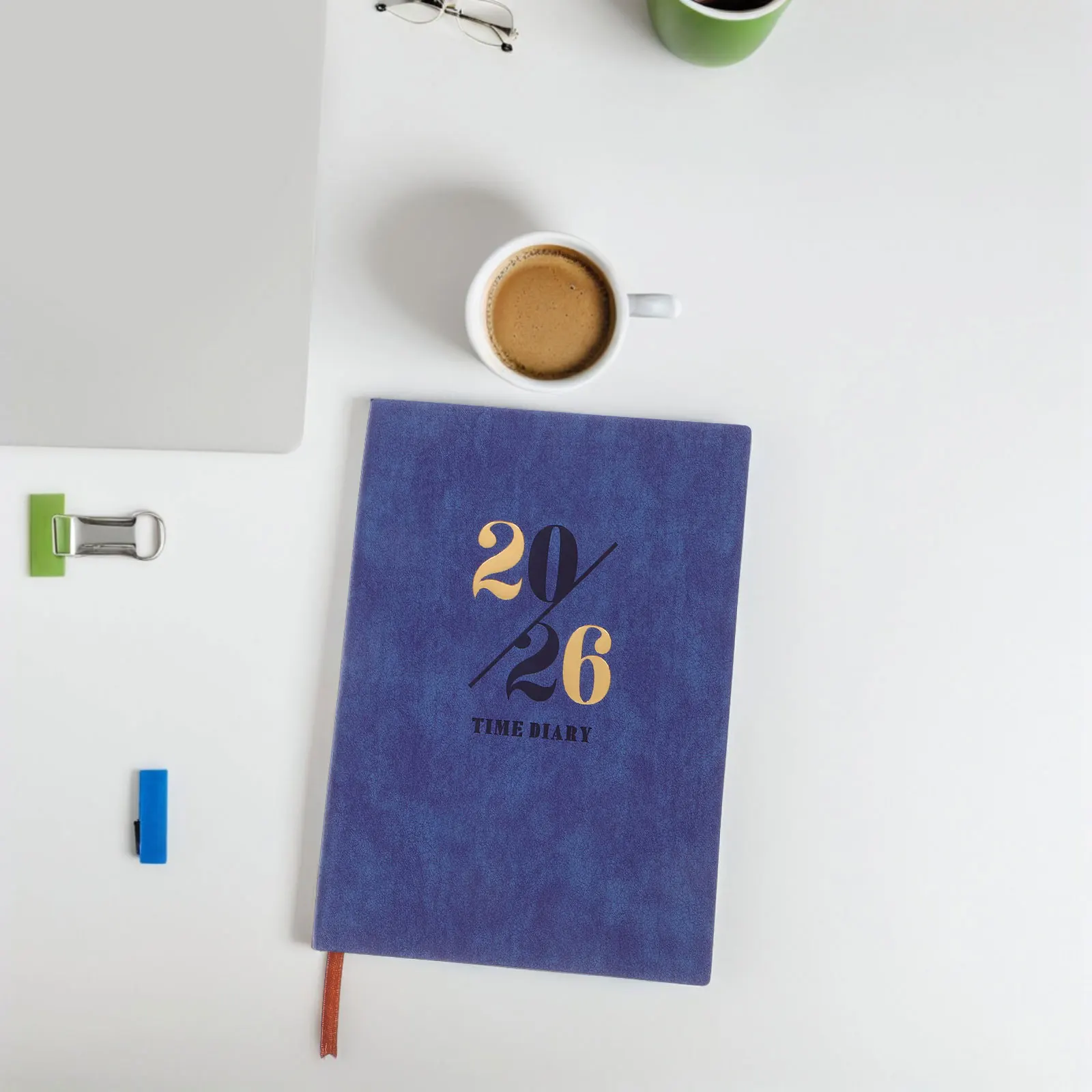 

2026 Yearly Planner A5 PU Hardcover Executive Note Book Monthly Weekly Calendar Thick Pages Black Man Daily Journal