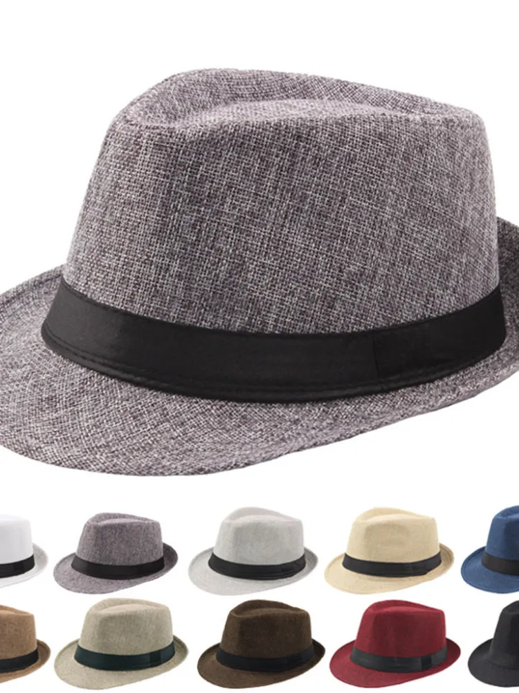 AliExpress NONE Cycling Caps Summer Men's Hats Fedoras Top Jazz Hat Bucket Bowler Hats Chapeau Fedora Hats Women Black Hat Wedding Caps