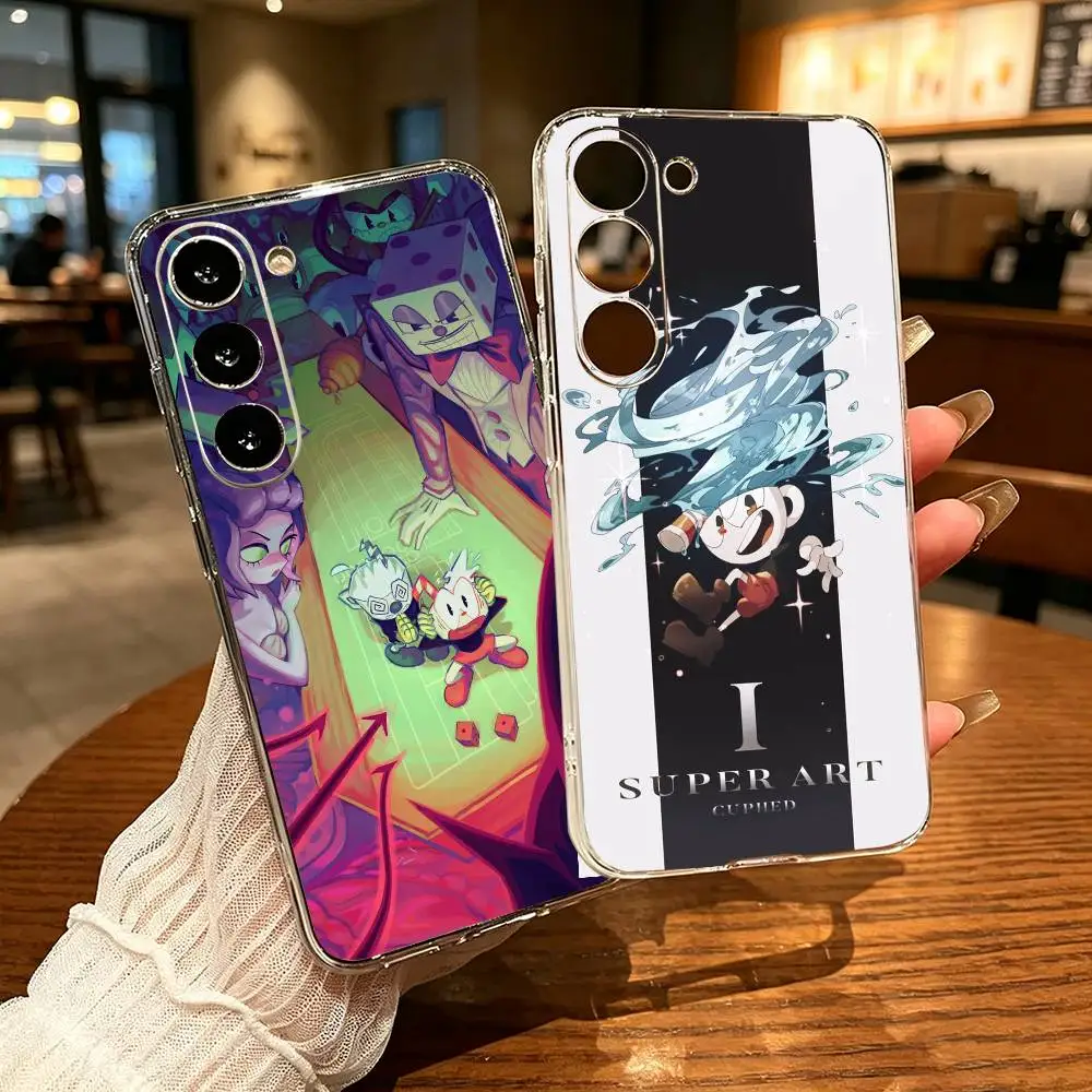 Game Cuphead  Transparent Phone Case for Samsung A10 12 20 21S 30 31 40 50 51 52 70 71 Cover