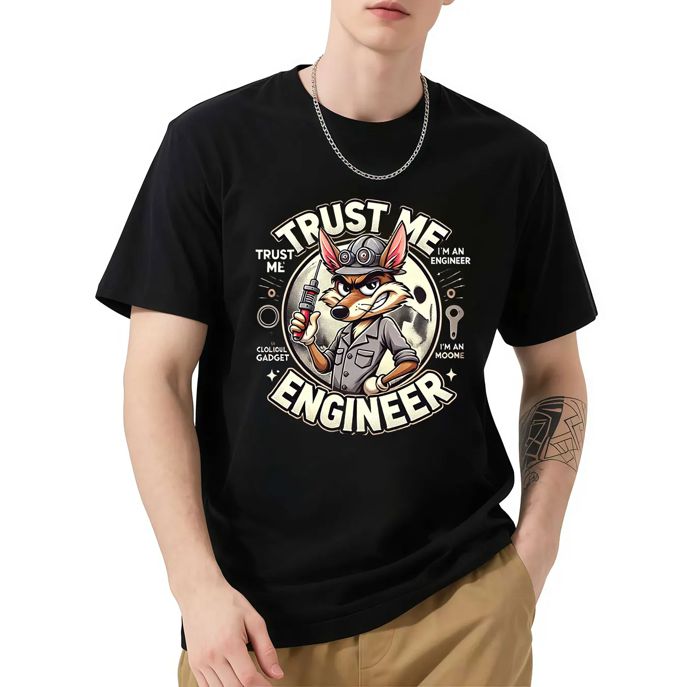 

T Shirt Trust Me I'm An Engineer Fox Tshirt Female Funny Clothes T-shirt