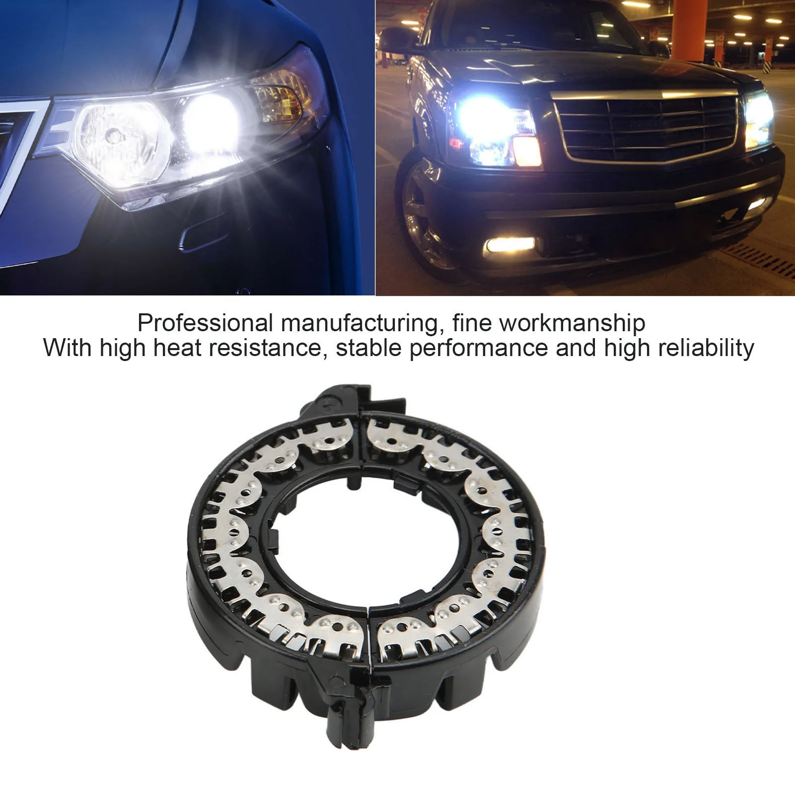 

D1S D1R D3S D3R Xenon Bulb Retainer Replacement Direct Fit Base Holder Adapter for Car Headlights High Temperature ABS/Metal