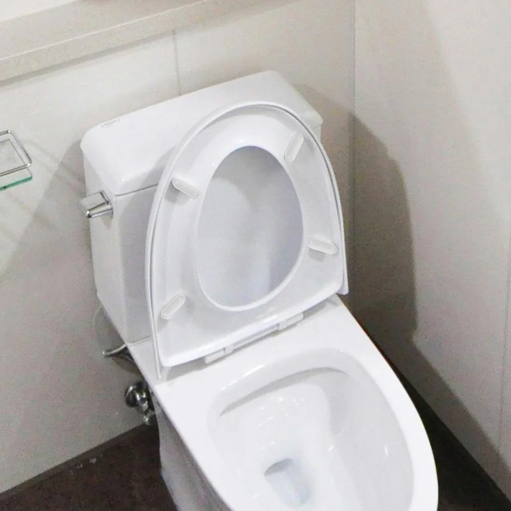 مجموعة واحدة من مصدات مقعد المرحاض العالمية المصنوعة من السيليكون وسادة بديلة مضادة للانزلاق ومضادة للماء ومضادة للضوضاء لمقعد الحمام