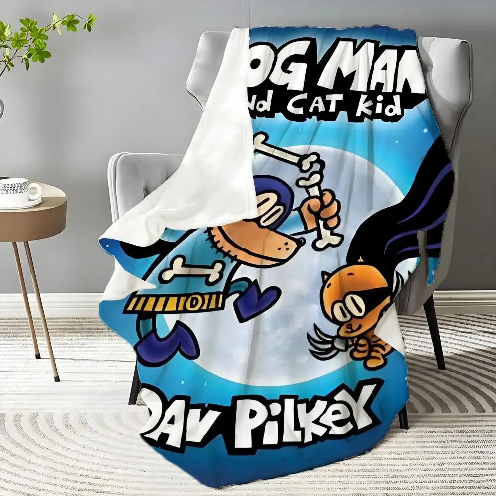 

dog man Throw Blanket Aesthetic Art Flannel Blanket Portable Home Travel Camping Sofa Picnic Thickening Flannel Blanket