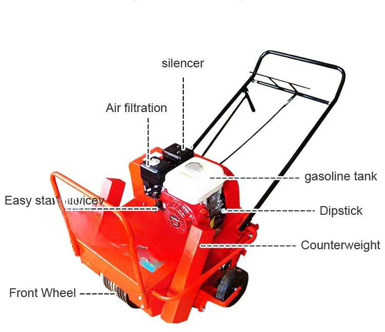 Turf Maintenance Hand-held Self-propelled Lawn Permeable Ventilation Hole Drilling Golf Football Field Lawn Puncher