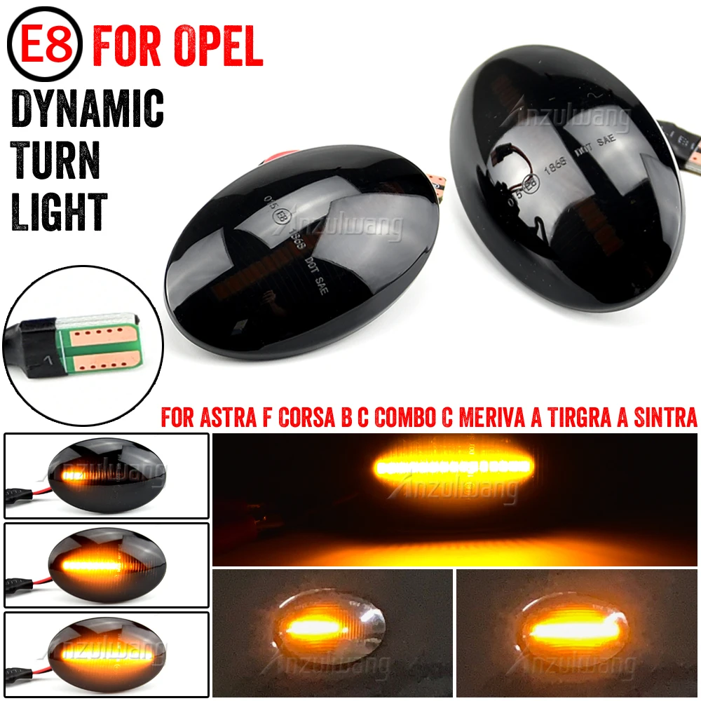 

Dynamic LED Flashing Turn Signal Side Marker Lamp Car Light For Opel Combo C B Tigra A Astra F Meriva A Corsa C B Sintra Vita