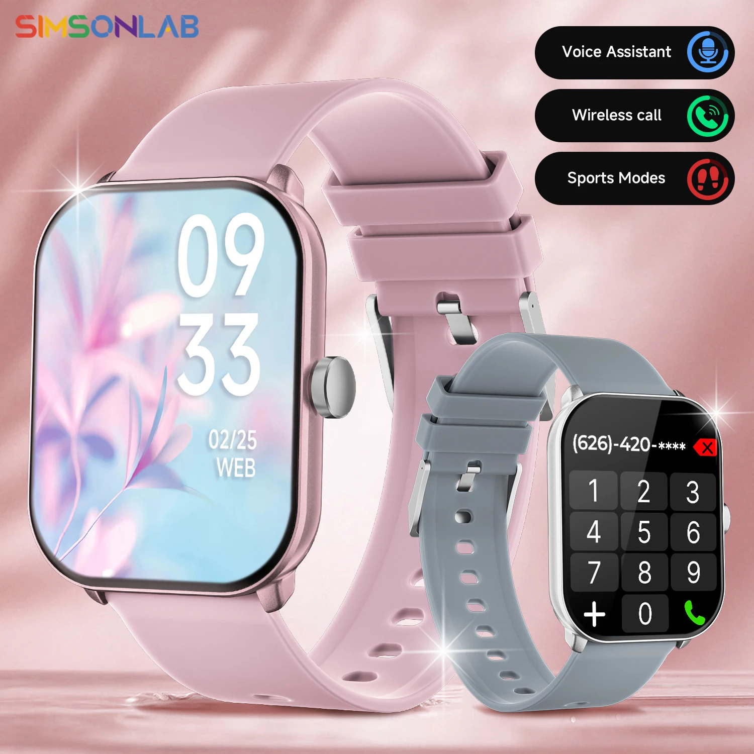 

Смарт-часы 2025 года, 2,01-дюймовый большой экран, водонепроницаемые, несколько спортивных режимов, Bluetooth-вызовы, мужские и женские умные часы для Xiaomi