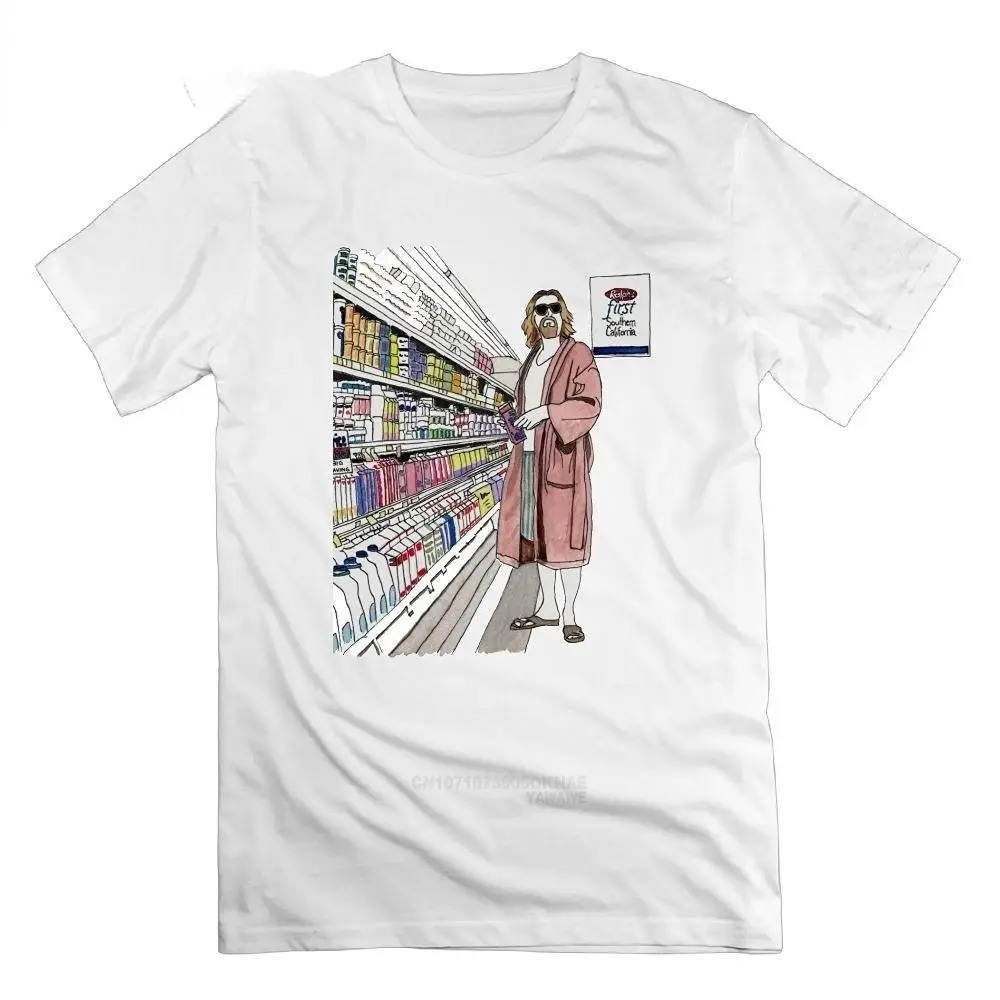 Jeffrey Lebowski and Milk AKA The Dude The Big Lebowski T-Shirt Men Women Funny Gift Tees Short Sleeve New T Shirt