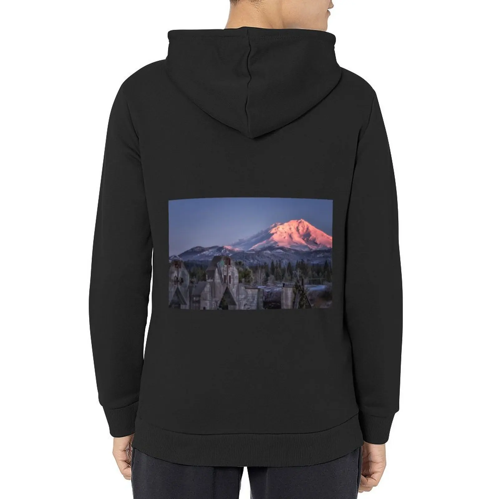 

A New Day at an Old Site concrete ruins at the base of Mt. Shasta Hoodie hooded shirt korean style clothes hoodie streetwear
