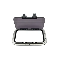 ISURE MARINE Aluminium alloy ship window porthole Rectangular hatch porthole with tempered glass Marine fittings