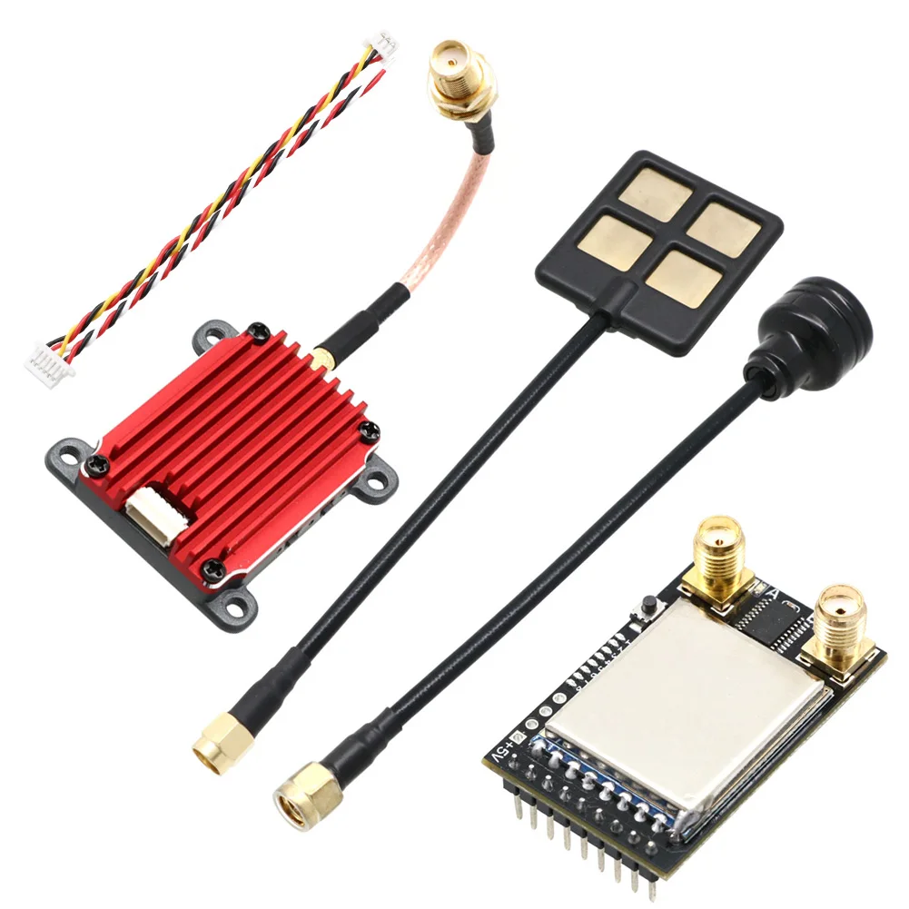 LST 4.9G 1.6W VTX 8CH Video VTX FPV 8CH 1600mW with Audio Video FPV Transmitter Receiver Module For Long Rang Racer Drone