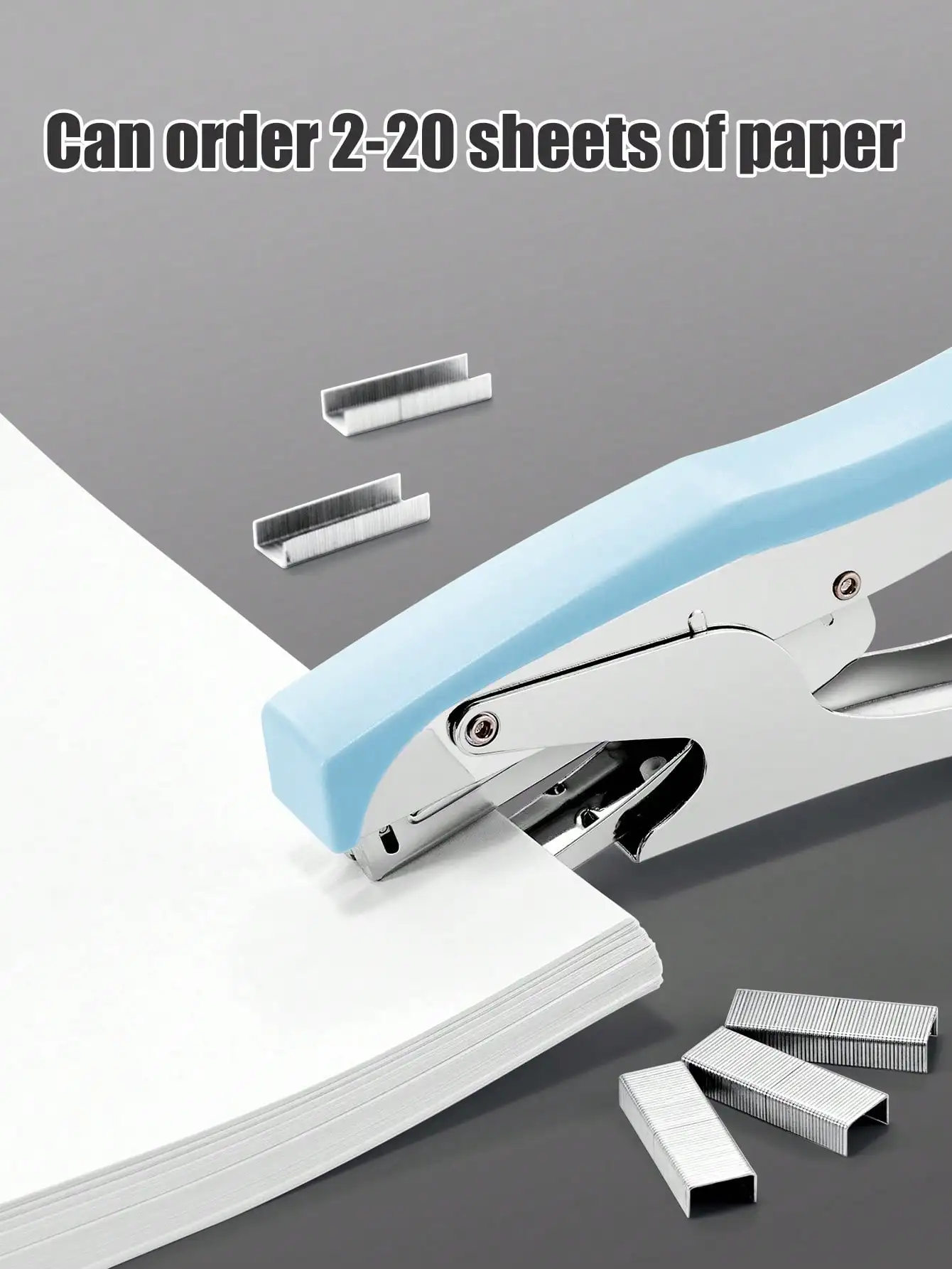 

1pc Handheld Effortless Stapler, Multi-Functional Portable Manual Metal Book Binder, Ergonomic , Suitable For Home/School/Office