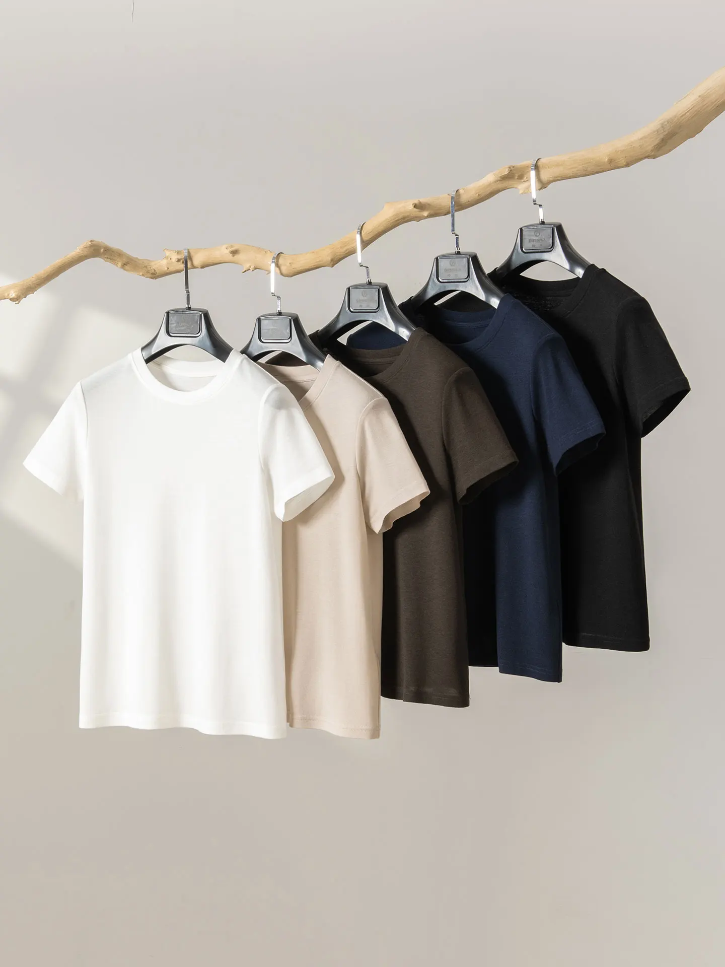 

Минималистичная универсальная шерстяная футболка с круглым вырезом и коротким рукавом, базовая модель для весны и лета, стиль для повседневной носки