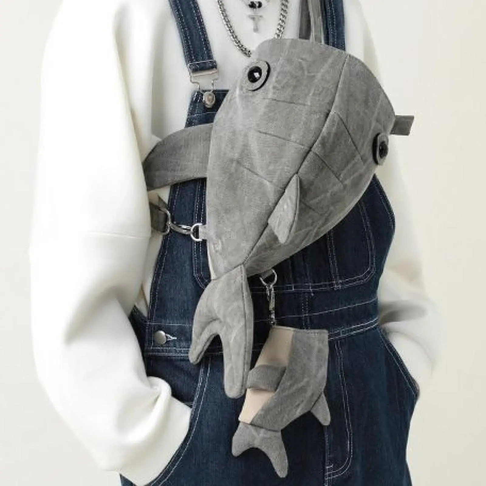

Men's Chest Bag Casual Animal Shape Stylish Multifunctional Lightweight Shark Backpack for Running Riding Hiking Biking Camping