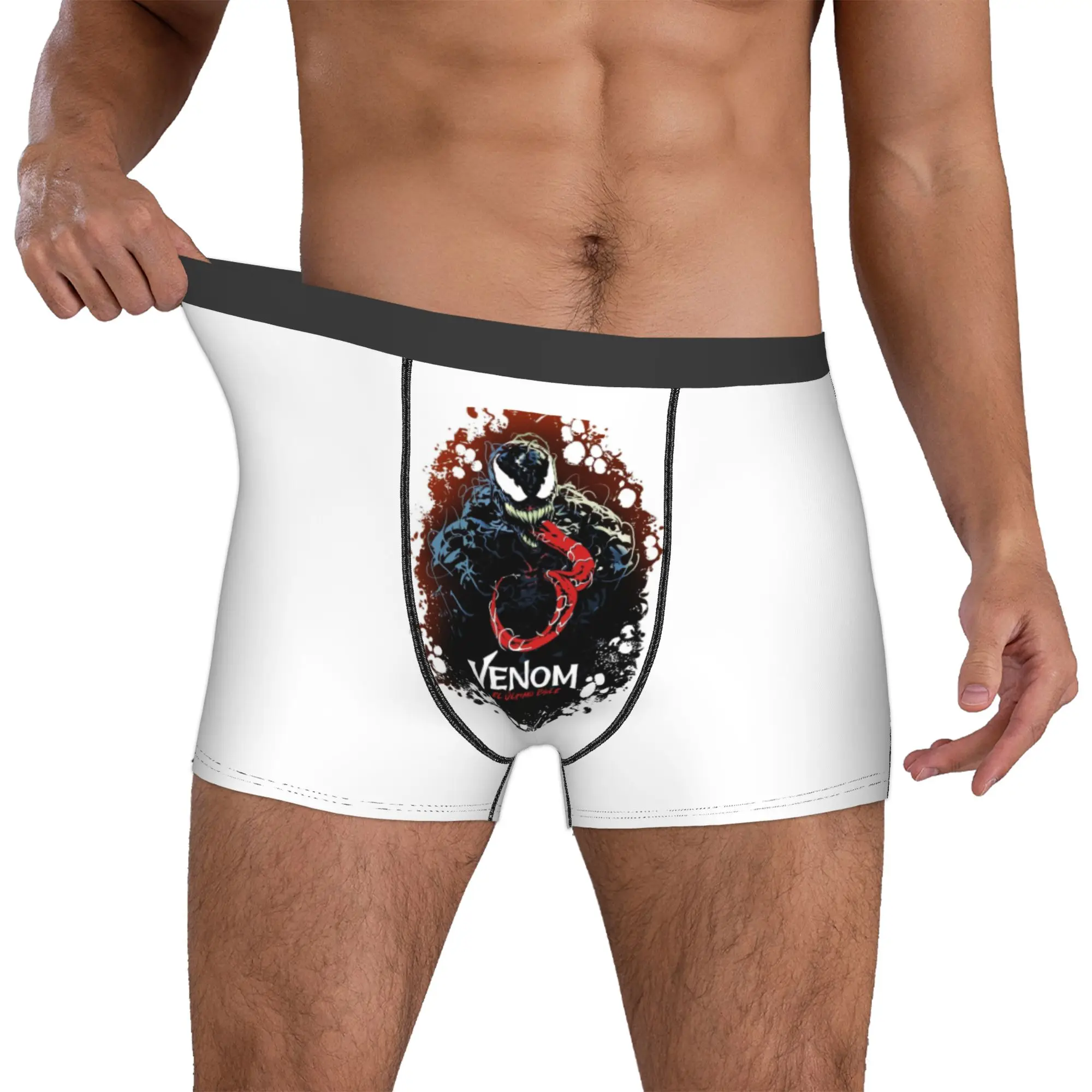 

Custom Comic Wallpaper V-Venom Boxer Shorts For Homme 3D Printed Underwear Panties Briefs Soft Underpants