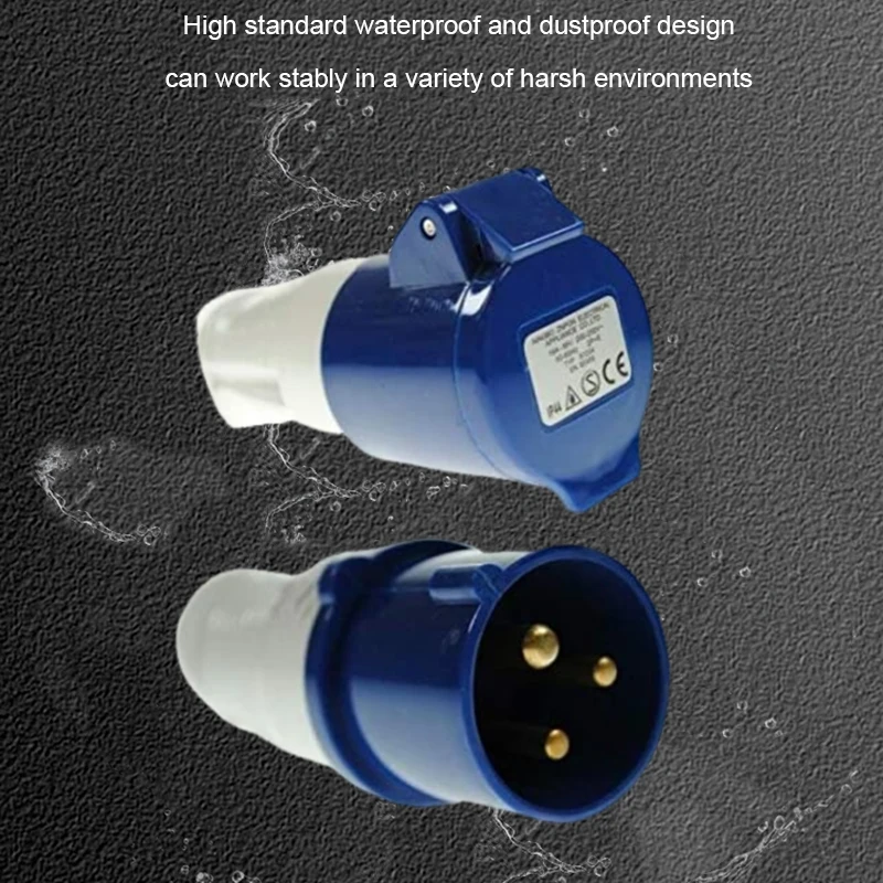 

Car Connection Plug Adapter Main Plug Hook Up Site Adapter 3PIN Mains Hook Up Site Socket Adapter 240v 16A Caravan Motorhome