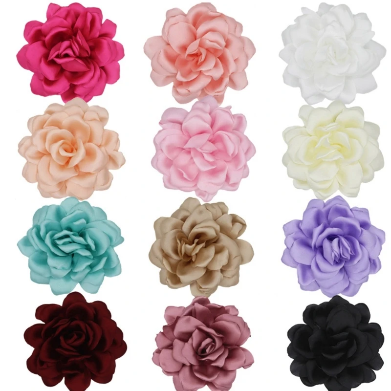 ZB91 Delicate Fabric Flower Brooch Pin Delicate Collar Pin for Travel and Leisure