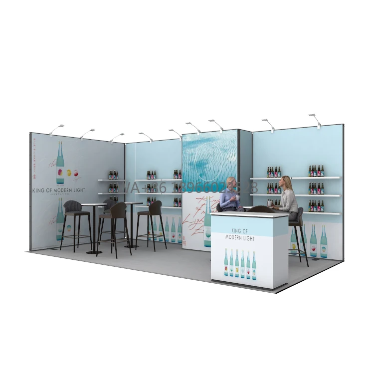 Cabina de comercio de exposición Modular de aluminio portátil DIY 10x20 al por mayor para publicidad