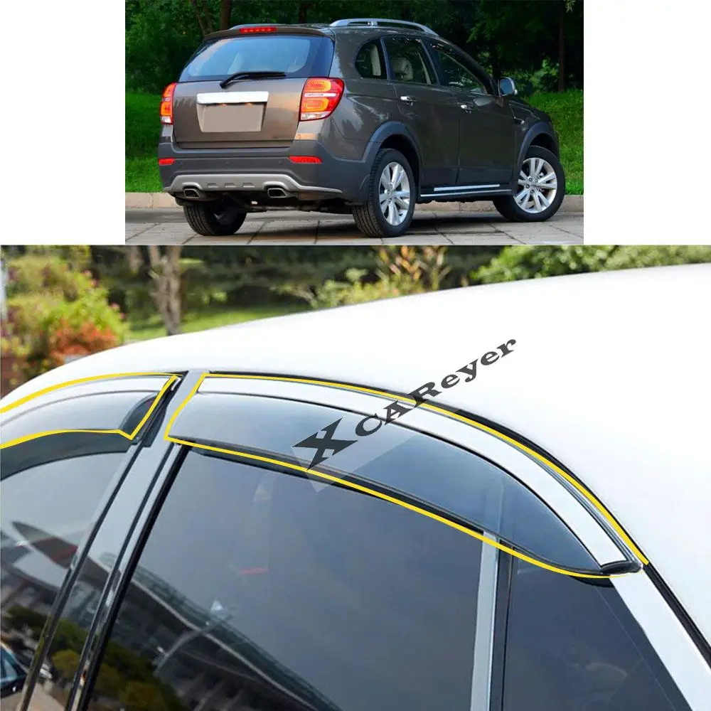 

Для CHEVROLET Captiva 2010 2011 2012 2013 2014 2015 2016 автомобильная наклейка пластиковое оконное стекло ветрозащитный козырек от дождя/солнца детали вентиляционного отверстия