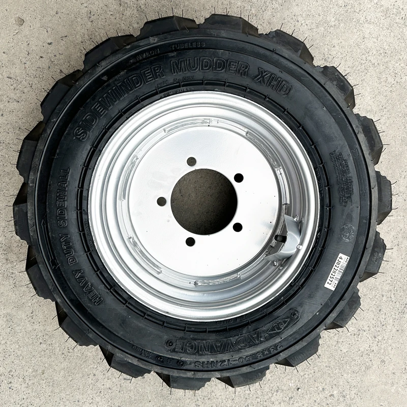 

electric small forklift loader tire widening vacuum herringbone anti-skid tire with steel ring half shaft head