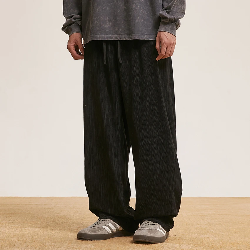 

Cityboy Wide Leg Corduroy Baggy Pants Men Japanese Korean Streetwear Fashion Loose Casual Sport Straight Pants Jogger Sweatpant