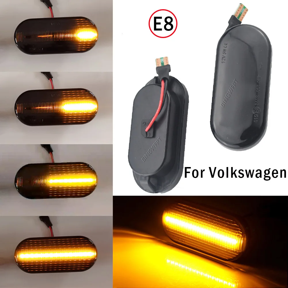 2X LED แบบไดนามิกไฟเลี้ยว Flasher Blinker สําหรับ Ford C-Max Fiesta Focus MK2 FUSION Galaxy สําหรับ VW POLO