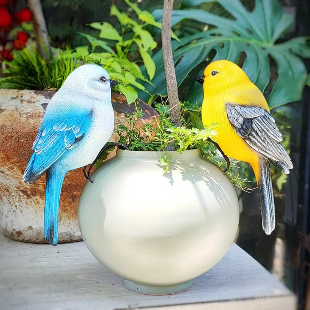 

Crafts Resin Bird Ornament Decorative Simulation Animal Statue Cute Bird Figurines Garden