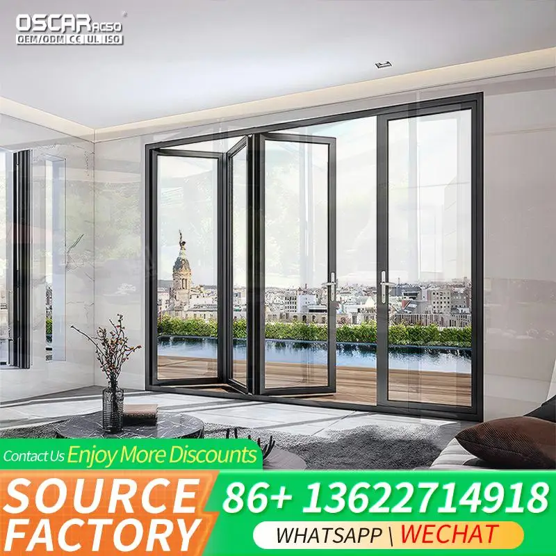 

Modern Aluminum Folding Thermal Insulating Door Curtains for Villa Closet in Australia Featuring Finished Surface and Black Colo