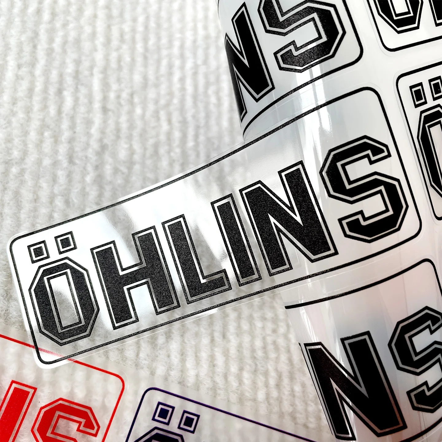 UV Transparent Ohlins Stickers Waterproof For Motorcycle Motocross Scooter Front Fork Shock Absorber Decor Accessories view 5