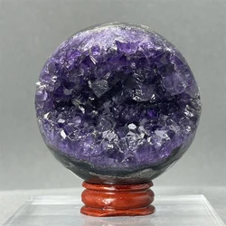 Natural Amethyst Cluster Open Smile Ball Energy Meditation Reiki Treatment Mineral Specimen Wealth Gathering Home Ornaments