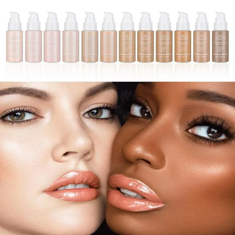 DIMSHOW 38ml Matte Liquid Foundation Waterproof Oil Control Long Lasting Full Coverage Concealer Base Makeup Cosmetics