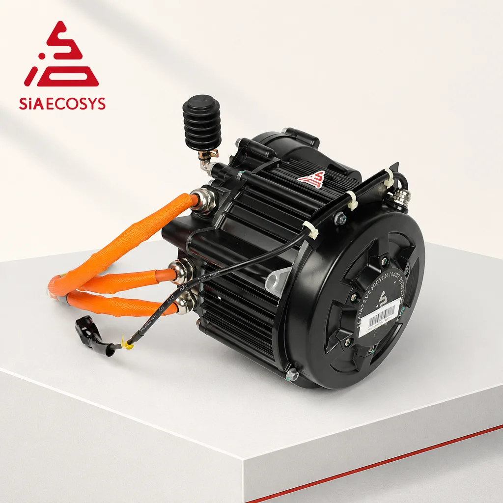 QSMOTOR J155A-36 5000W 72V Hairpin PMSM Mid Drive Motor Kit with Gearbox Encoder IP67 for E-Dirt Bike Electric Motorcycle