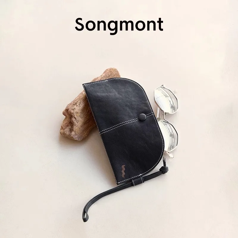 Songmont Trace Bag Pendant Designer Accessories Vegetable-Tanned Leather Eyeglass Case Decorative Bag