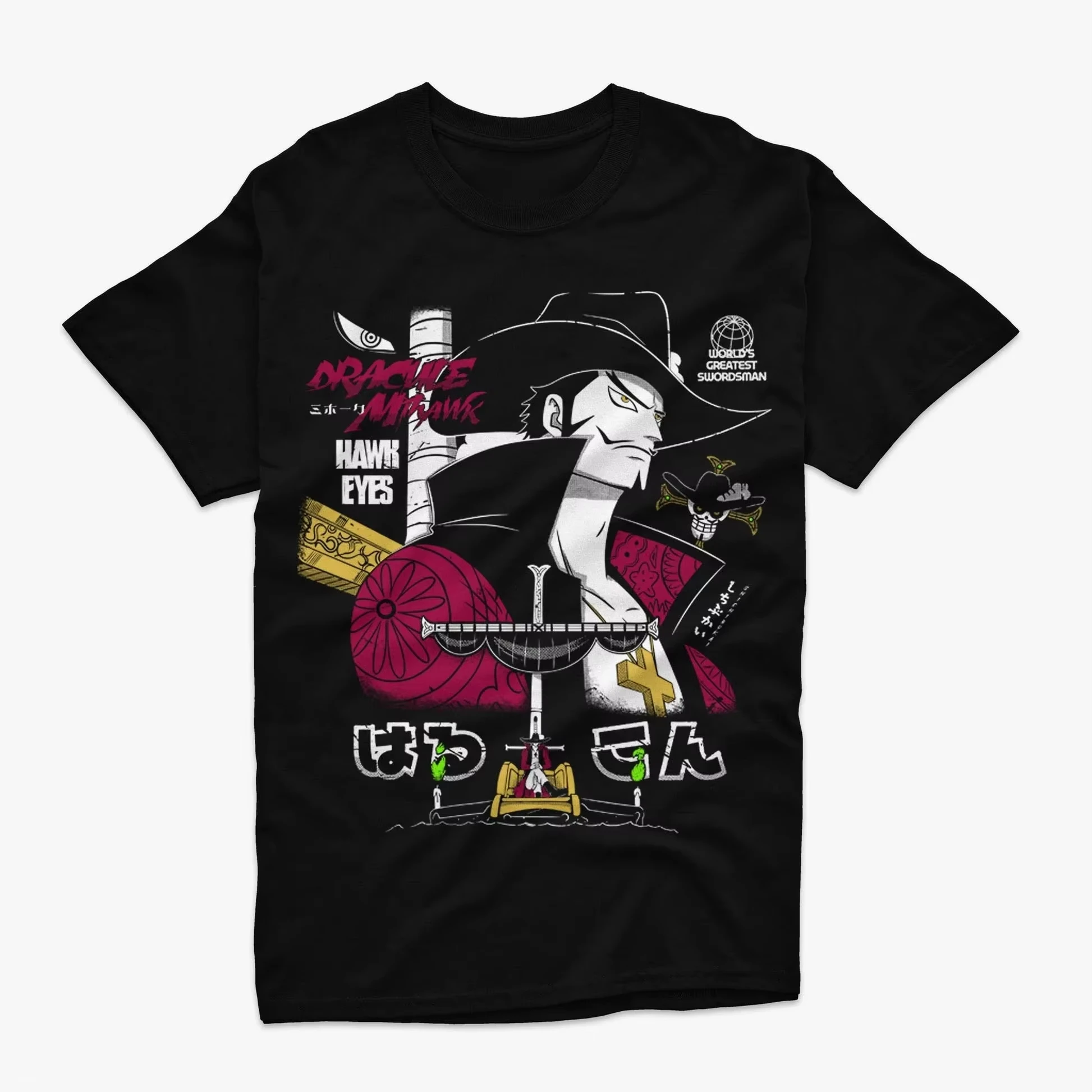 One Piece Dracule Mihawk Hawk Eyes World's Greatest Swordsman Graphic 2026 New Relaxing TShirt Anime Manga Streetwear Cotton Tee